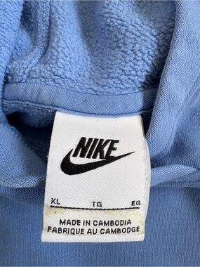 Nike Blue Pullover Hoodie with Black Swoosh Tag
